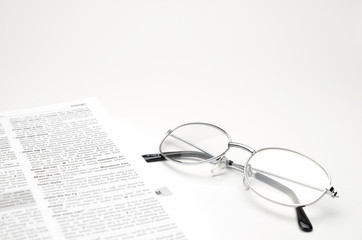 めがね　銀メタル　辞書