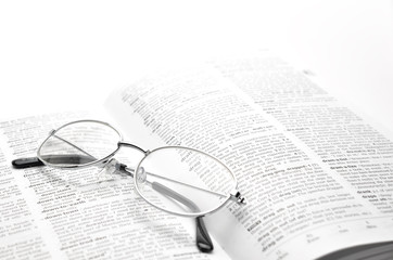 めがね　銀メタル　辞書
