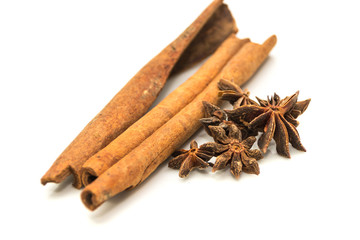 Cinnamon sticks and anise stars