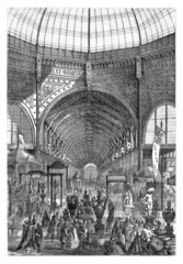 Visiting the London Exposition - 19th century