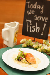 Salmon Steak with Vegetables