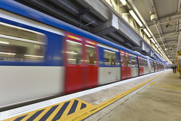 Abstract movement of train, blurred motion.