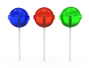 colored  lollipops