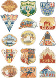 Travel luggage labels template