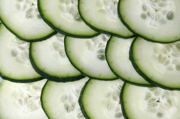 Background vegetables cucumber slices