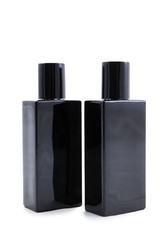 Black, bottles side by side.