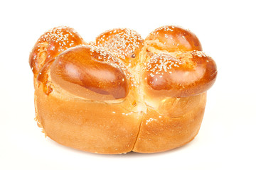 Sabbath challah with white seed