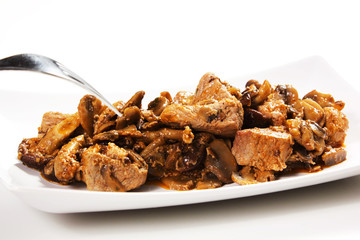 spezzatino di carne con funghi