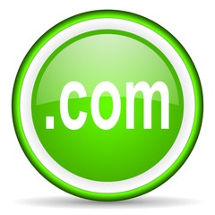 com green glossy icon on white background
