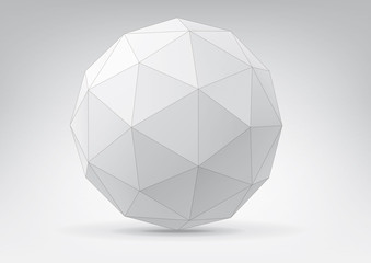 Sphere with triangular faces