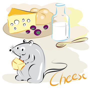mouse of cheese