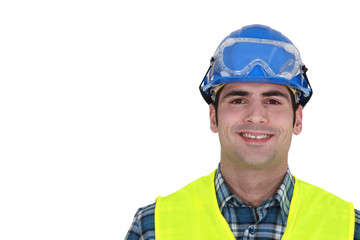 Portrait of smiling craftsman