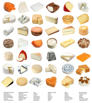 French and European cheeses (with names)