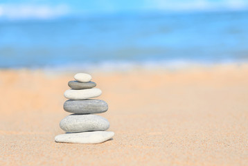 Balance concept: zen stones stacked together