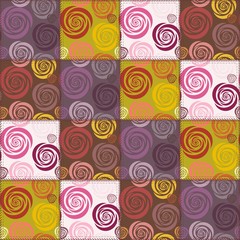 patchwork background with different patterns