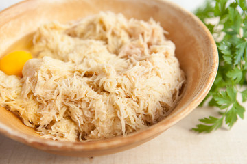 cooking pancakes from fresh potatoes