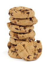 Cookies auf weissem Hintergrund