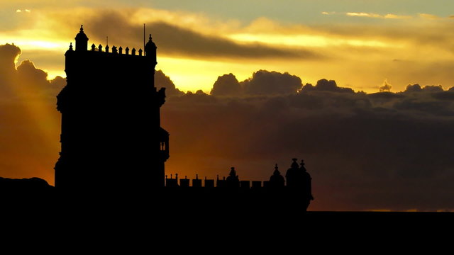 Portugal Belem tower east sunrise