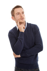 Vision und Erfolg - Mann überlegt