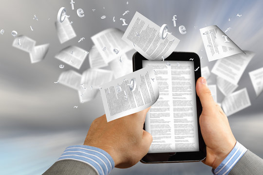 e book reader and books