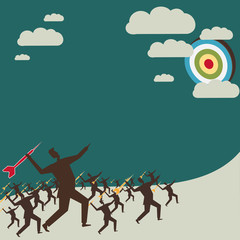 business competition concept stock vector