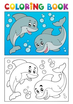 Coloring book with marine animals 7 © Klara Viskova