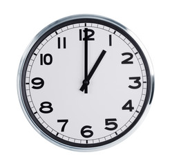 Fototapeta na wymiar Wall clock shows the time
