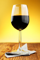 Glass of fine italian red wine