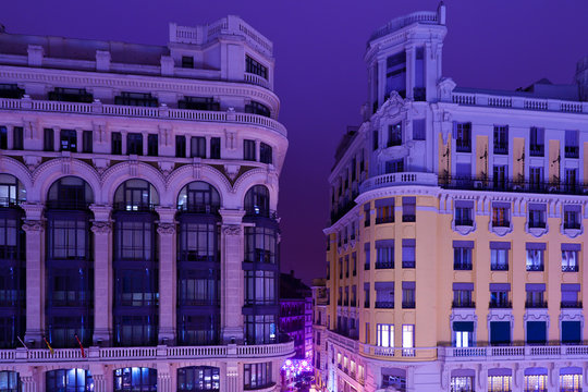 Classic Arquitecture in Madrid by Night