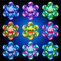 Vector discount labels