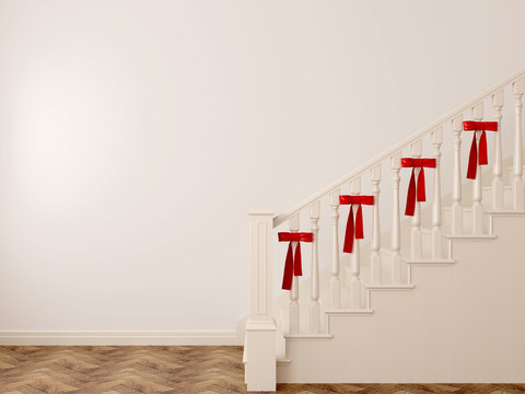 Staircase with bows