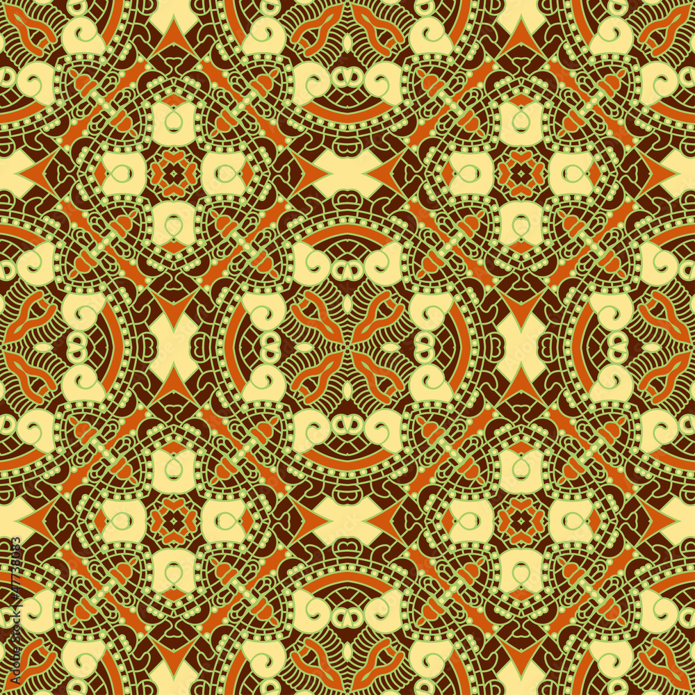 Aufkleber Seamless colorful retro pattern background