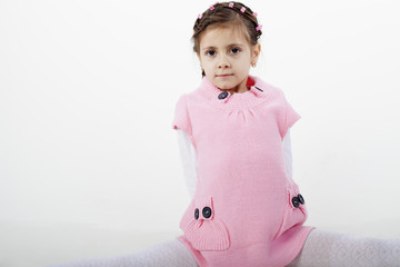 pink girl exercising