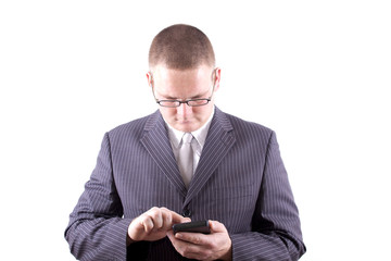 Geschäftsmann mit Handy