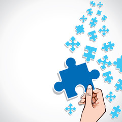 big piece of puzzle stock vector