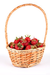 Fototapeta na wymiar Basket of strawberries