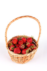 Fototapeta na wymiar Basket of strawberries
