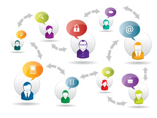Fototapeta premium Social media and internet business
