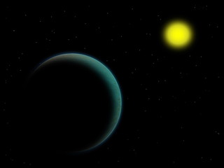 Obraz na płótnie Canvas Pianeta blu e jedynym - Blu planety i Słońce