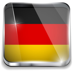 Germany Flag Smartphone Application Square Buttons