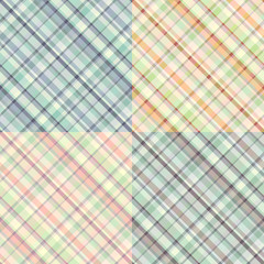 Seamless checked pattern set