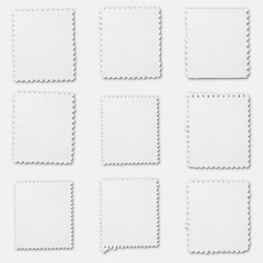 Blank stamp borders irregular indentation