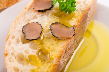 ciabatta with truffle and olive oil