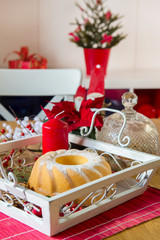 Christmas turban at the table