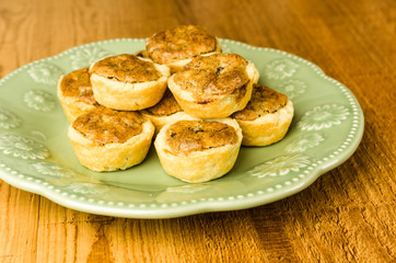 Plate of pecan tassie cookies