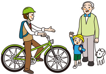 譲り合いの自転車走行