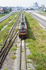 Diesel Train Leaving from the station