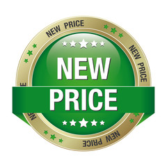 new price green gold button