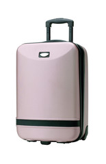 Convenient purple luggage with wheels