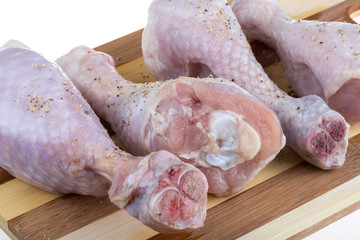 Close up of fresh raw chicken legs